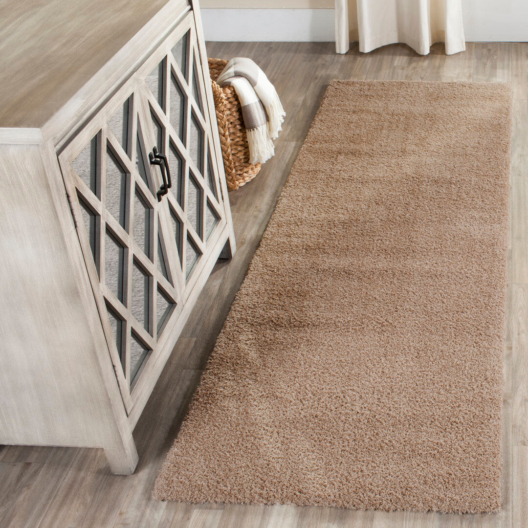 August Grove Wiley Area Rug Beige Runner 69 x 213 cm
