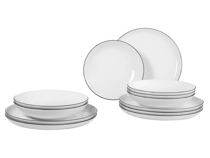 Tafelservice 12 teilig LIDO rund Black Line