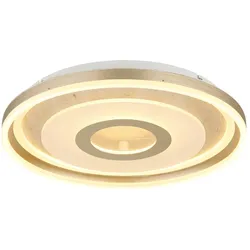 LED Deckenleuchte Deckenlampe Steinoptik Schlafzimmer champagnerfarben D 50 cm