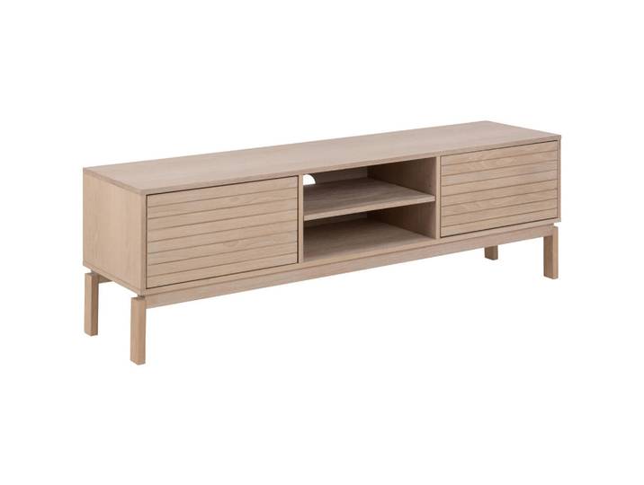 Livetastic Lowboard, Eiche, Eiche, furniert,furniert,massiv, 3 Fächer, 160x50x40 cm, Wohnzimmer, Wohnwände, Lowboards