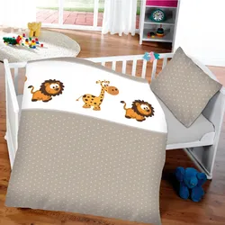 Bestlivings Kinder Bettwäsche 100x135cm / 40x60cm - Löwe & Giraffe