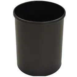 kaiserkraft Papierkorb, Metall, rund, Abfalleimer, Schwarz