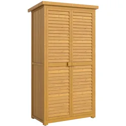 GARTENSCHRANK Geräteschuppen Werkzeugschrank Gartenhaus, Tannenholz, Natur