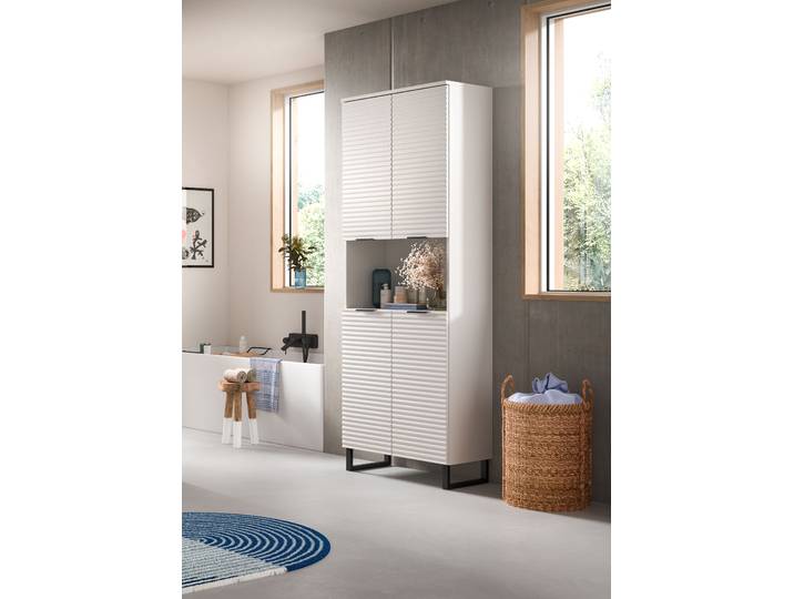 home24 Hoge kast 70 x 193 x 34cm Blanc