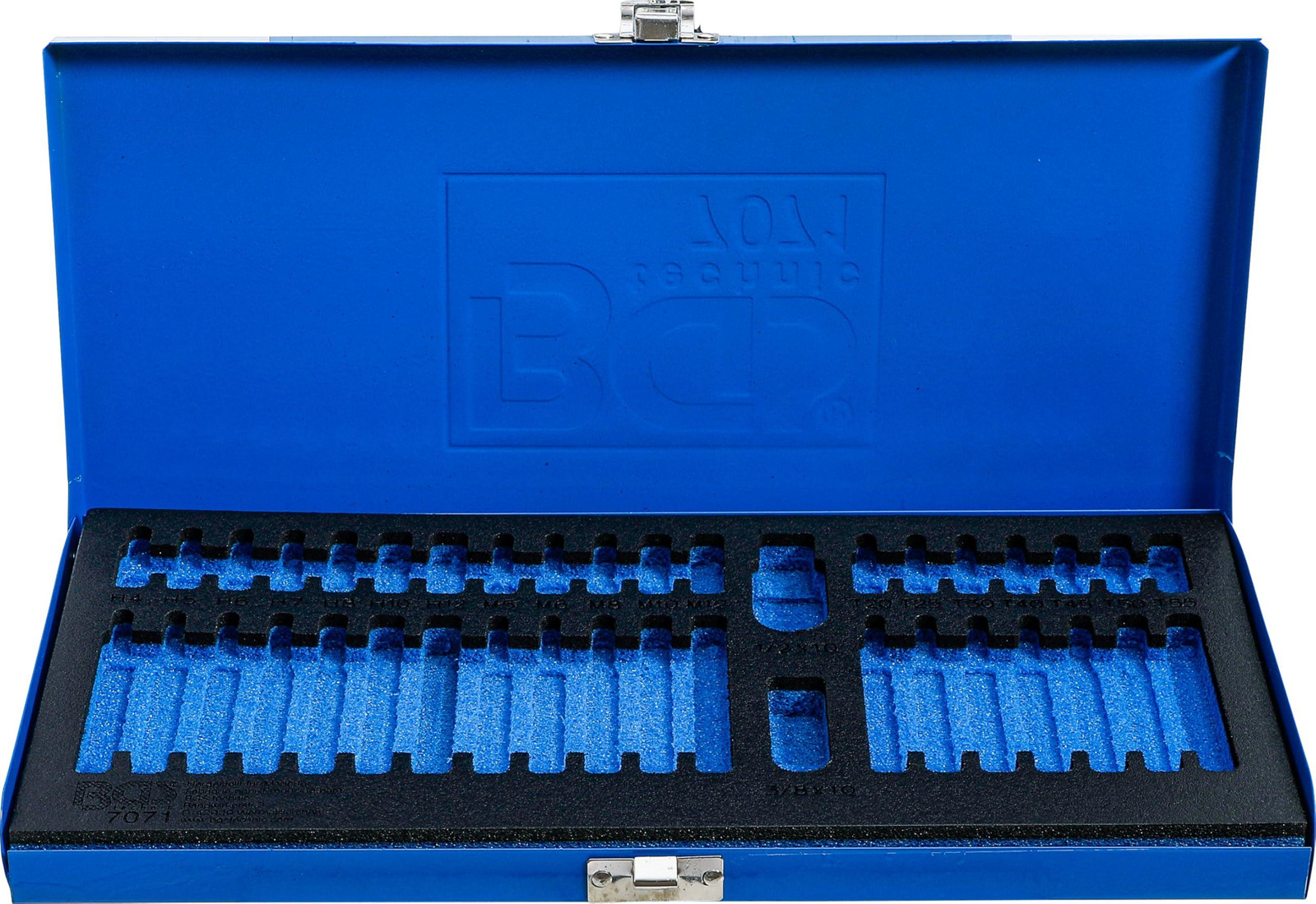 BGS Technic Metalen opbergkoffer voor bitset 7071-LEER