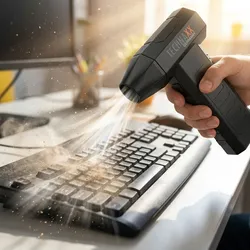 Starkes Akku Hochleistungsgebläse – Elektrischer Druckluft Spray Ersatz zur Staubentfernung an PC, Tastatur, Sofa & Auto, 80W