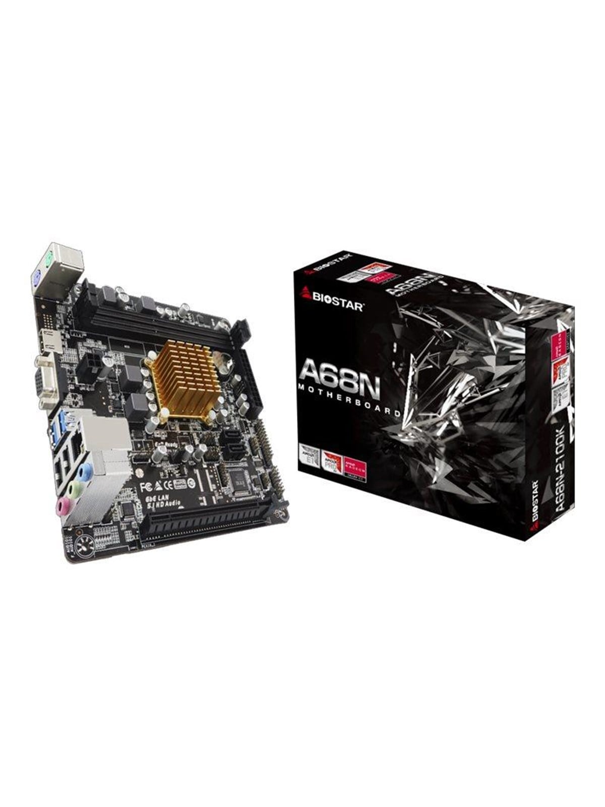 BIOSTAR A68N-2100K Mainboard - DDR3L (Low Voltage) RAM - Mini-ITX