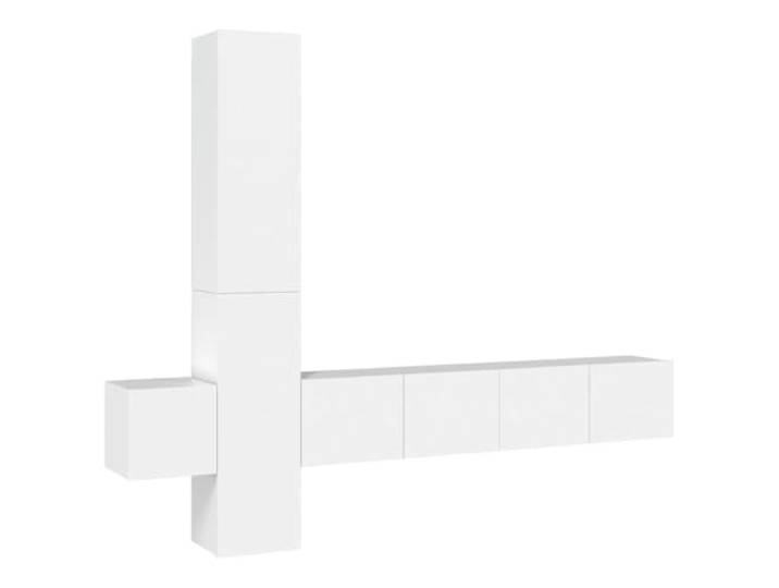 Helloshop26 Möbel-Set Schrank Buffet TV Wohnzimmer Schlafzimmer Wohnzimmer 5-teilig Holz Technik Weiß 02_0024856