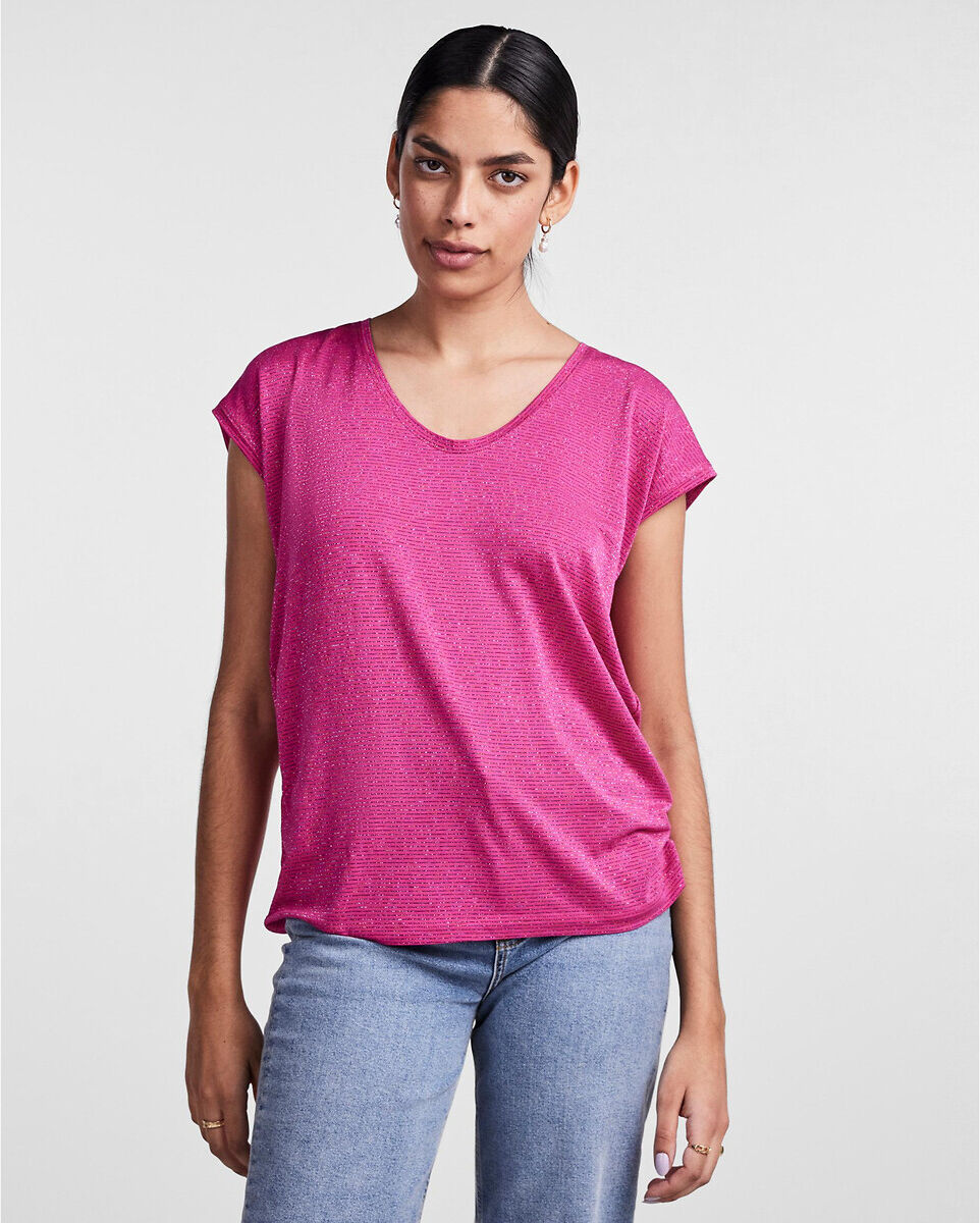 PIECES T-shirt effet brillant