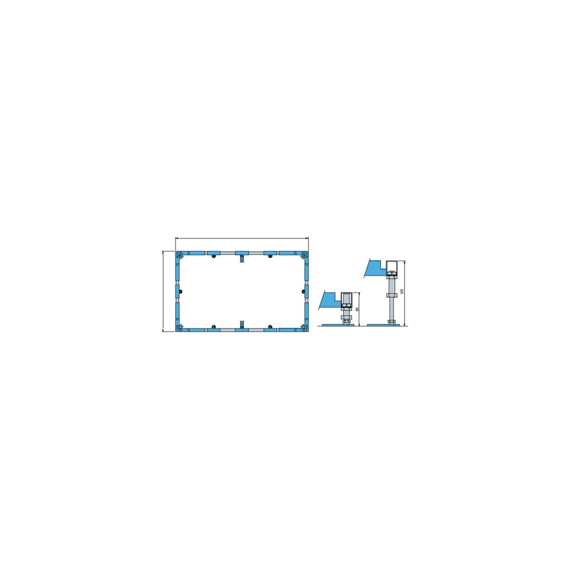 V&B Montagerahmen ViFrame m 4 Mittelfüßen, f DW ab 100x100cm ; Villeroy & Boch (U91412200)