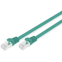 DIGITUS CAT 6A U-FTP flach Patchkabel, 0,5m , grün 0,5m , Farbe grün