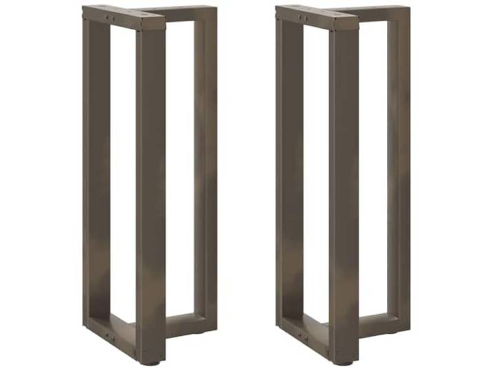 PHGTYUK Bartischbeine T-Form 2 STK. Naturstahl 50x35x100-101 cm Pulverbeschichteter Stahl, verstellbare Nivellierfüße, vorgebohrte Löcher, für Stehtisch