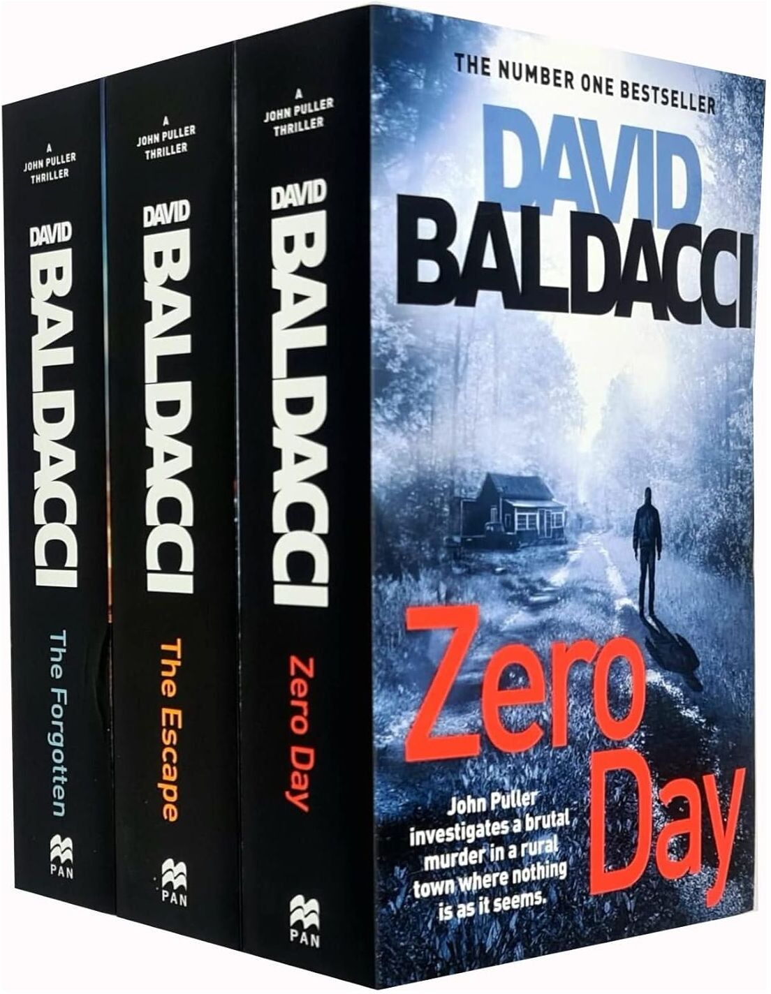 Pan Macmillan David Baldacci John Puller Series 3 Books Collection Set (Zero Day, The Forgotten, The Escape)