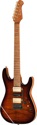 Harley Benton Fusion-IV HSH MN FBB Flame Bengal Burst Hochglanz