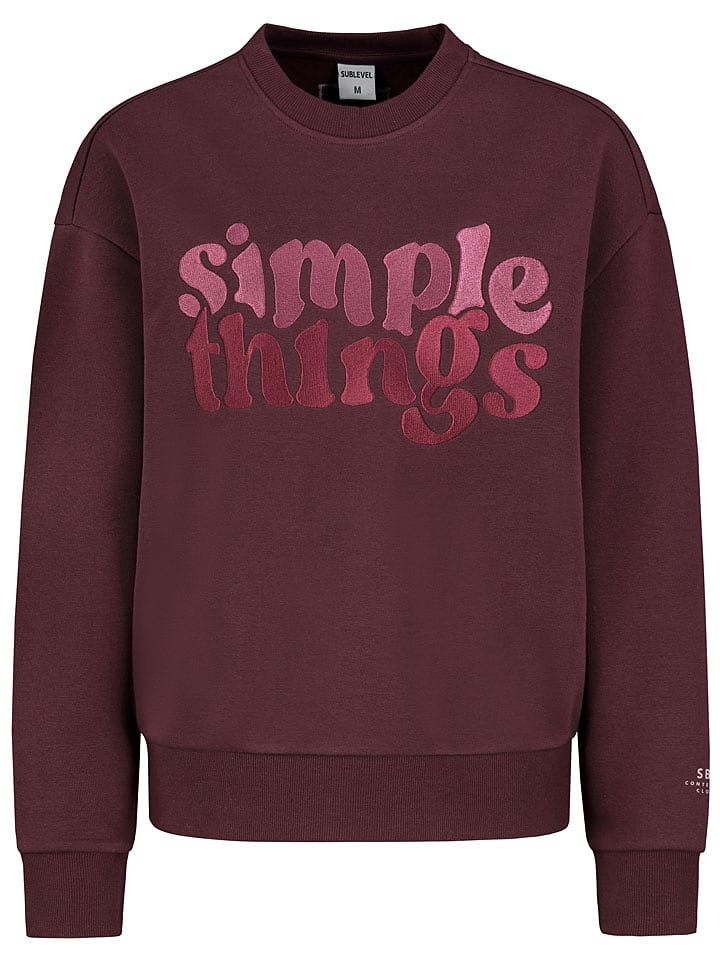 Sublevel Sweatshirt "Elsa" in Bordeaux - S