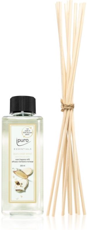 ípuro Essentials Cedar Wood recharge pour diffuseur d'huiles essentielles + bâtons de recharge pour diffuseur d'huiles essentielles 200 ml