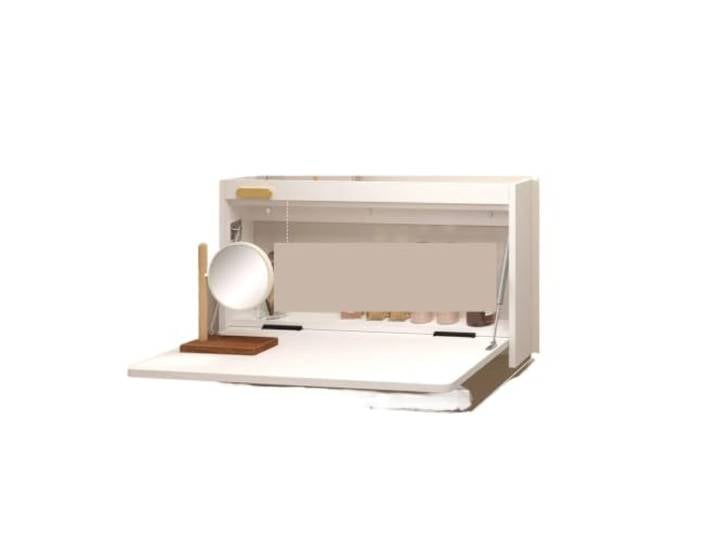 LTYKNGH Klapptisch Wand Wandmontierter Klapptisch Versteckter Schminktisch, platzsparend, multifunktional, for Schminken und Schreiben(White -- large)