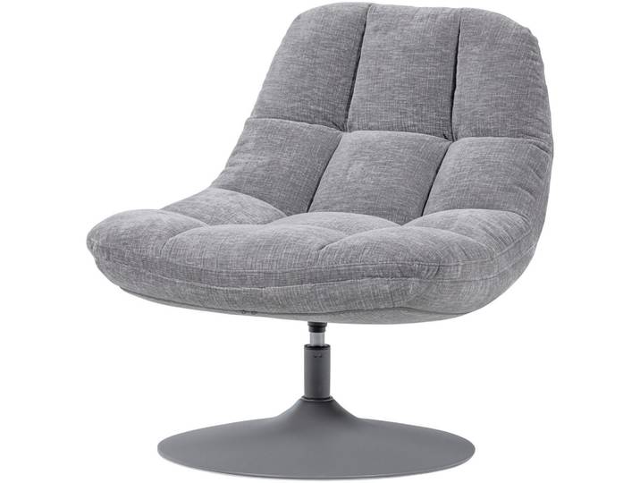 Livetastic Sessel Elvi, Hellgrau, Metall, 73x81x84 cm, Sitzfläche 360° drehbar, Wohnzimmer, Sessel, Sonstige Sessel