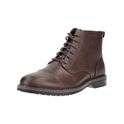 Schnürstiefelette CLARKS "Clarks Stiefelette Leder", Herren, Gr. 43, Textil, braun, Leder, Schuhe Schnürstiefelette