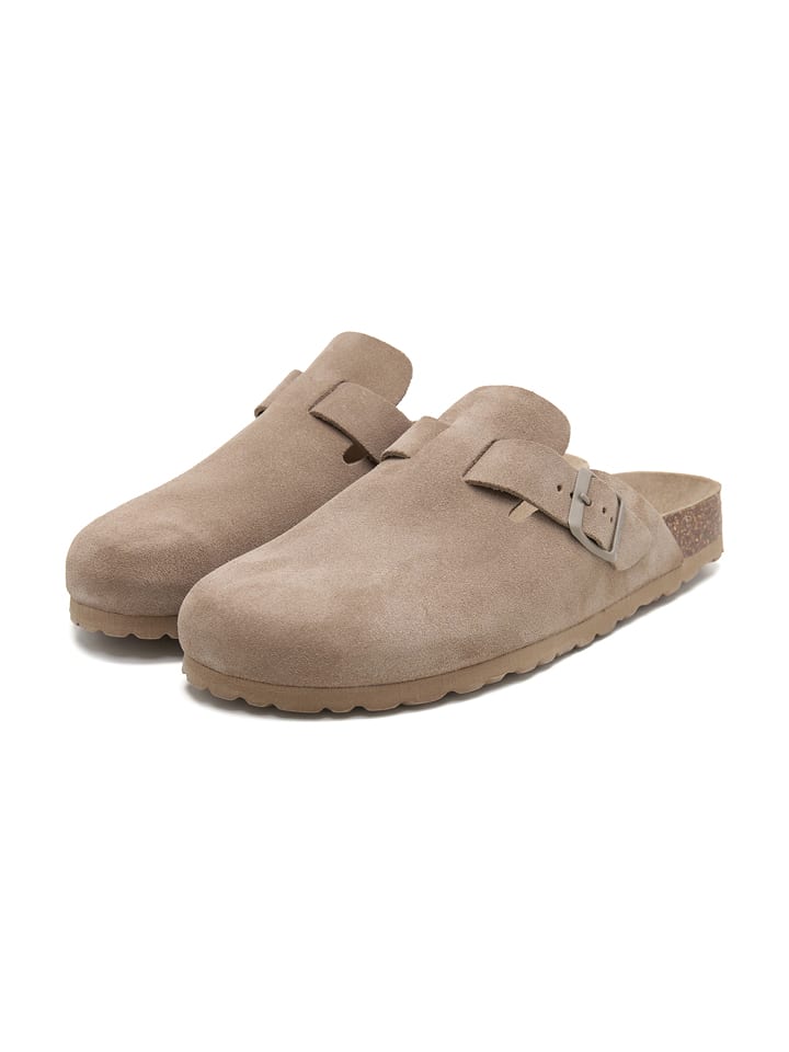BABUNKERS Family Leder-Clogs in Beige - 43