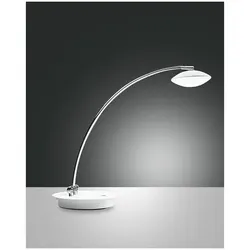 Fabas Luce Hale Tischleuchte LED 2x8W Metall- und Methacrylat Weiss
