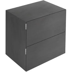 KEUCO EDITION 11 ART Sideboard, 2 Frontauszüge, 800x700x490mm, 32542920800, Korpus/Front: Basalt Keramik / Basalt Keramik