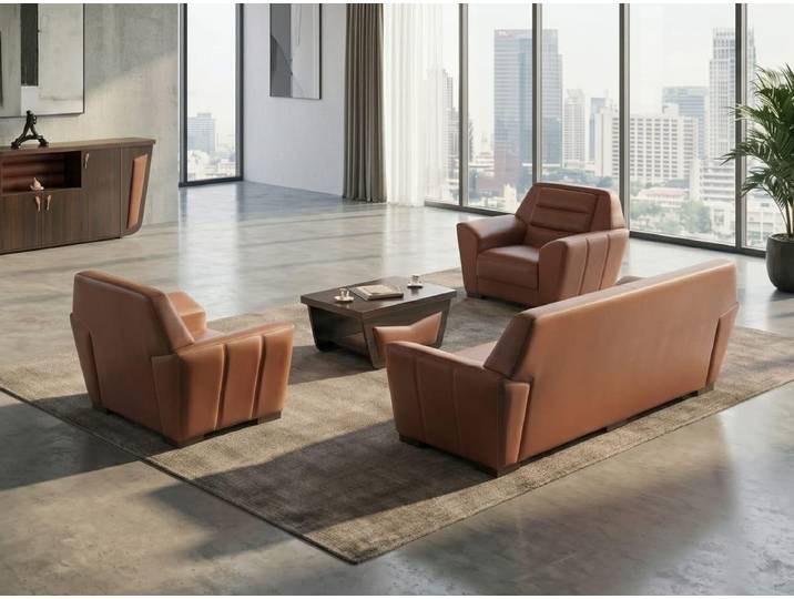 Xlmoebel Polstergarnitur Couchgarnitur modern elegant funktional ergonomisch vielseitig braun, (Couchgarnitur, 3-tlg., 3-tlg)