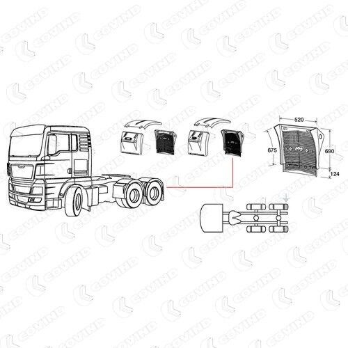 COVIND TGX/540 Kotflügel