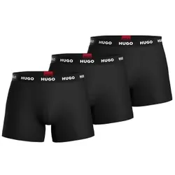 HUGO 3P Triplet Boxer Brief Schwarz/Weiß Baumwolle Medium Herren