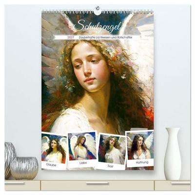Schutzengel. Zauberhafte Lichtwesen und Botschafter (hochwertiger Premium Wandkalender 2027 DIN A2 hoch), Kunstdruck in Hochglanz