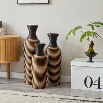 Kodotan sofa 3-Piece Set Decorative Floor Vases, Floor Vases With High Independent Flower Racks, Artificial Vine Vases, Pvc Floor Vases