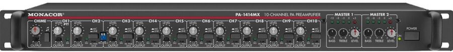 MONACOR Pa-1414mx 10-Kanal-Ela-Vorverstärker