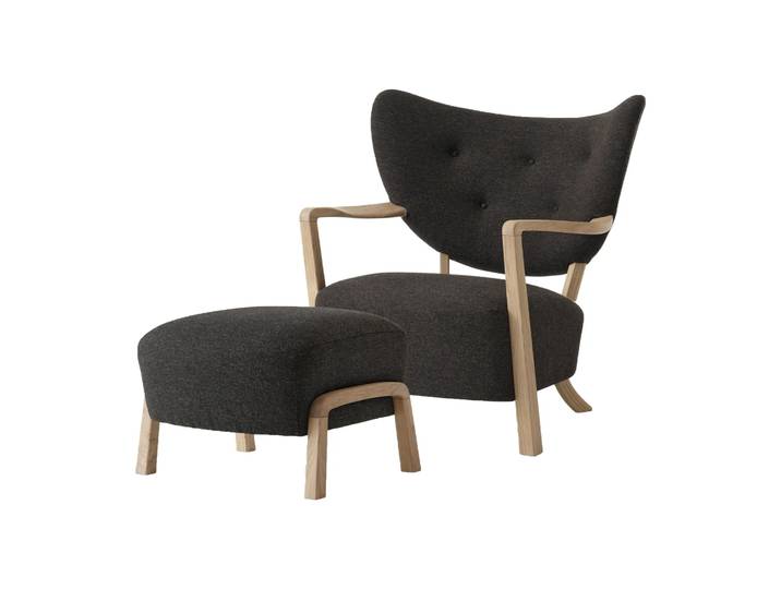 &Tradition Wulff Lounge Chair ATD2 Fauteuil inkl. Fußhocker ATD3 Eiche geölt-Hallingdal 376