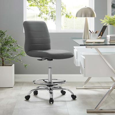 Modway Ripple Armless Vegan Leather Drafting Chair