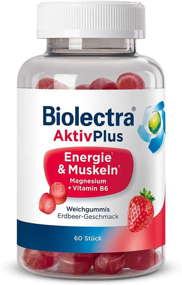 Biolectra AktivPlus Energie & Muskeln Weichgummis Erdbeere