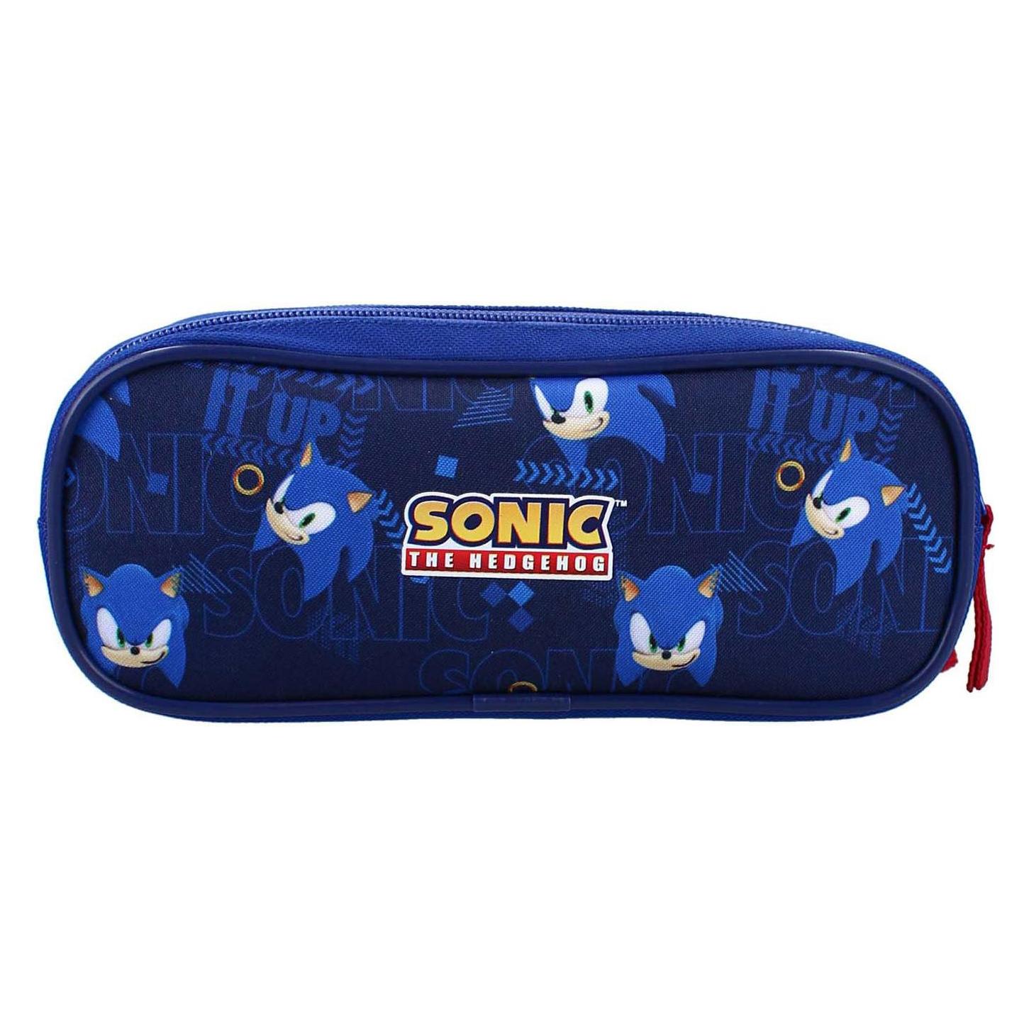 Vadobag Sonic Still Unstoppable Federmäppchen, 2 Fächer, Blau (155-01309)