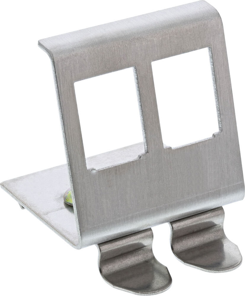 InLine Keystone SNAP-In metalen modulehouder, 2-voudig, voor montage op DIN-rail