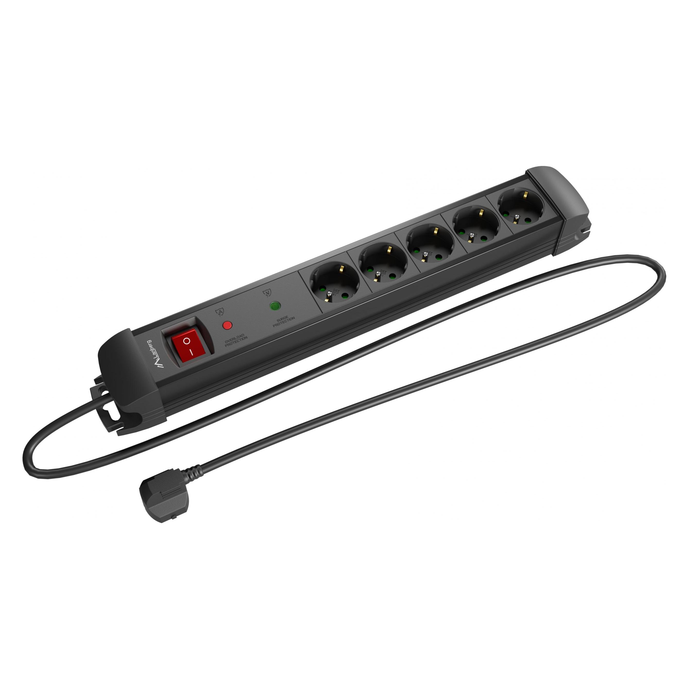 Lanberg SP1 5 gniazd Schuko (5x, CEE 7/4, 3 m) (SP1-05F-0300-BK)