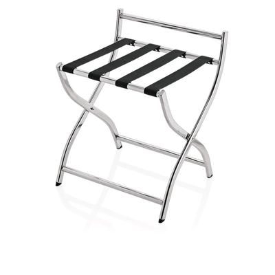 4x Gepäckablage mit Wandschutz, 50 x 48 x 54 cm, silberfarben, Chromnickelstahl