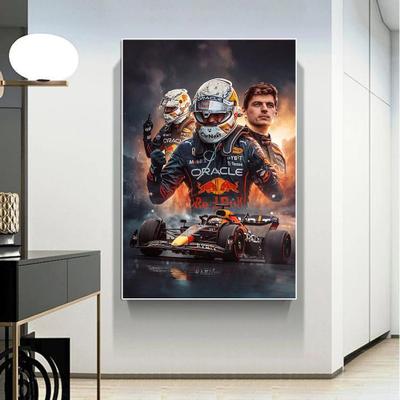Inspired Living Max Verstappen Formula 1 Wall Art Canvas Print For Bedroom, Office, And Fan Spaces 20x30cm No Frame