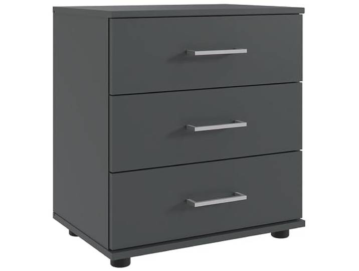 Lomadox Nachttisch 52 cm breit Nachtschrank Nachtkommode Nachtschränkchen Betttisch Nachtkästchen modern in Graphit