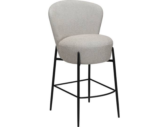 DAN-FORM Barhocker Orbit beige Stoff, Metall H 92.5 cm - Barhocker