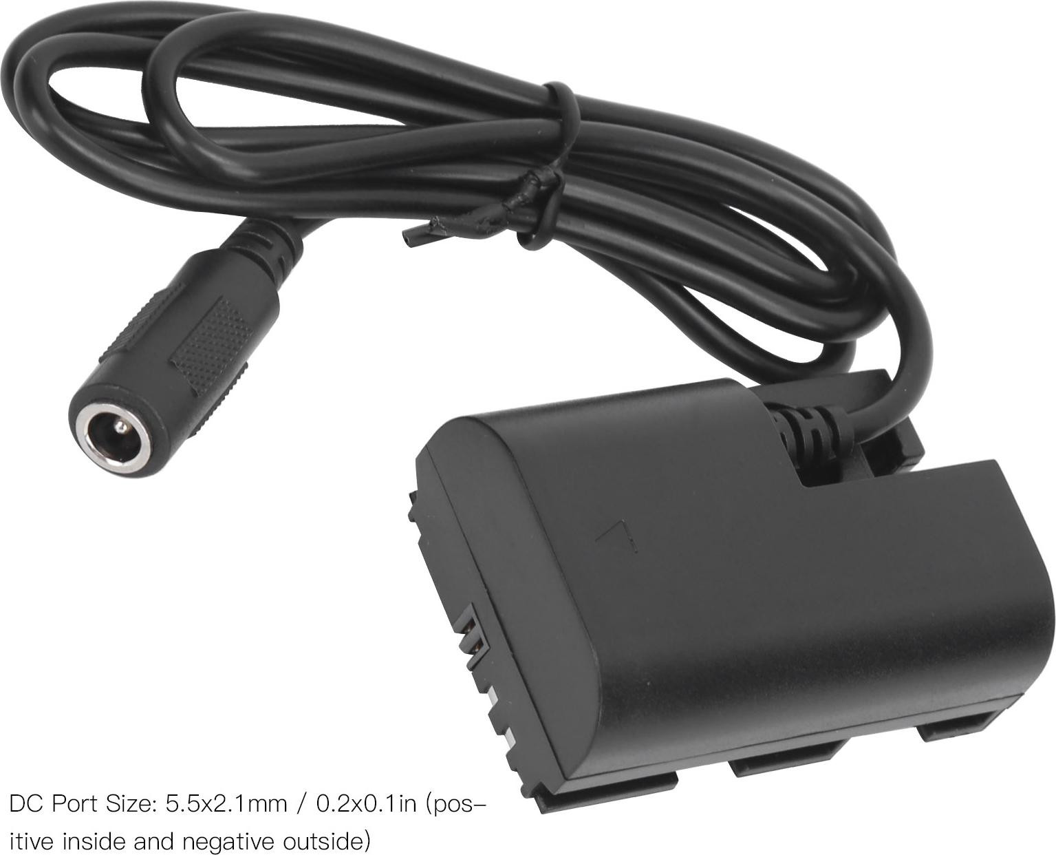Gistuch LPE6 Dummy-accu met DC-koppelaar en USB-kabel voor Canon 5D Mark II, 5D Mark III, 5D Mark IV, 6D en 6D Mark II
