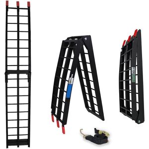 Trutzholm Auffahrrampe 39076, schwarz, 1 Stück, klappbar, 180cm Länge, Aluminium, 340kg Tragkraft