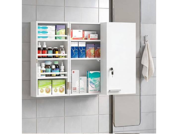 Armoire A Pharmacie en Panneau de particules Blanc 53 x 20 x 53 cm