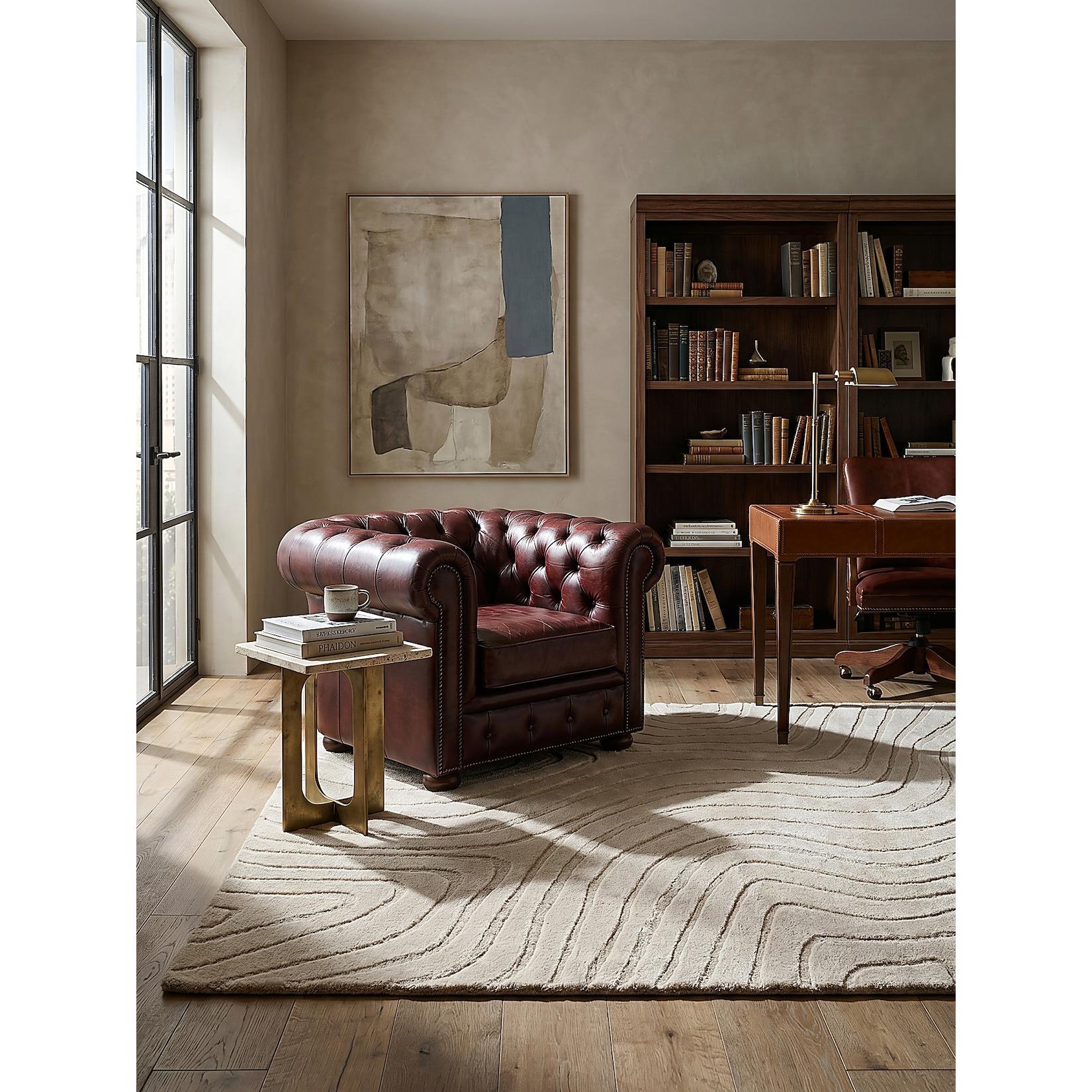 Wollteppich abstrakt Beige 120 x 170 cm - LEVEN Kadima Design