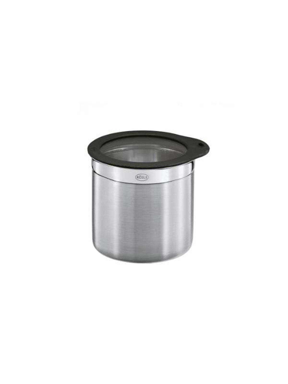 Rösle Storage canister 1.4 litres 12 x 12.5 cm Steel/Clear/Black