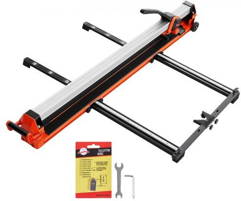 Vevor Tegelsnijder 1200 mm, Oranje Handmatige Tegelsnijmachine van Koolstofstaal voor Keramische Vloer- en Wandtegels