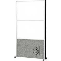Maul Stellwand Weiß, Dunkelgrau Metall, Stahlblech, Vlies 9622195