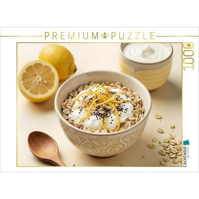 CALVENDO Puzzle Müsli Stillleben - Leichtigkeit mit Zitrone, Honig und Chia | 1000 Teile Lege-Größe 64x48cm Foto-Puzzle für glückliche Stunden